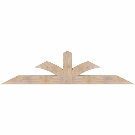 Ekena Millwork Richland Smooth Timber Gable Bracket, Douglas Fir, 84"W x 21"H x 5 1/2"D x 5 1/2"F, 6/12 Pitch GBW084X21X0606RIC00SDF